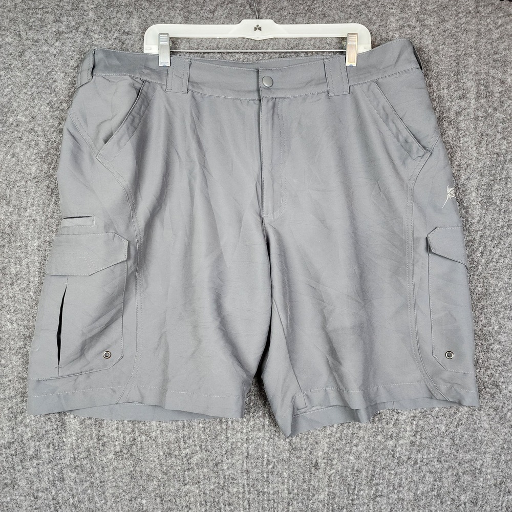 World Wide Sportsman Cargo Shorts Mens 42 Grey Fishing Hiking Outdoor Quick Dry‎